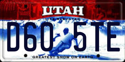 UT license plate D605TE