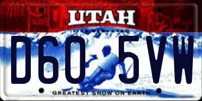 UT license plate D605VW