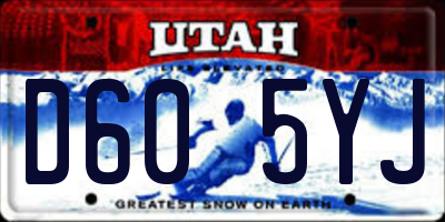 UT license plate D605YJ