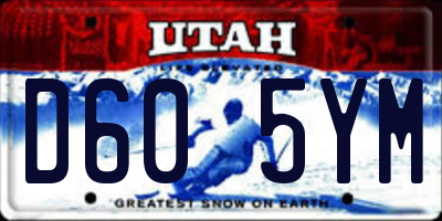 UT license plate D605YM