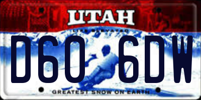 UT license plate D606DW
