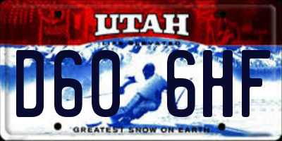 UT license plate D606HF