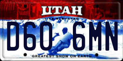 UT license plate D606MN