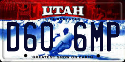 UT license plate D606MP