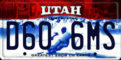 UT license plate D606MS