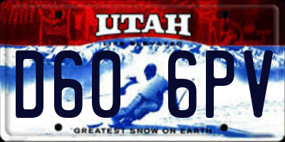 UT license plate D606PV