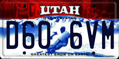 UT license plate D606VM