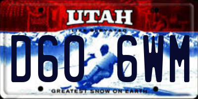 UT license plate D606WM