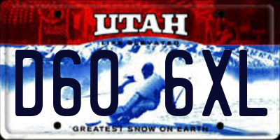 UT license plate D606XL