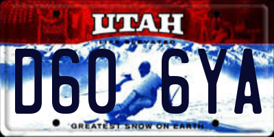 UT license plate D606YA