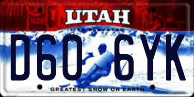 UT license plate D606YK
