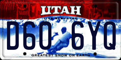 UT license plate D606YQ