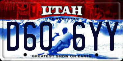 UT license plate D606YY
