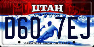 UT license plate D607EJ