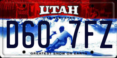 UT license plate D607FZ