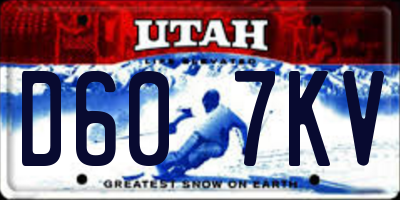 UT license plate D607KV