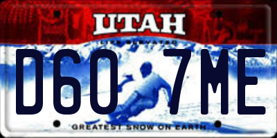 UT license plate D607ME