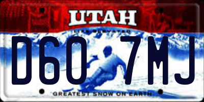 UT license plate D607MJ
