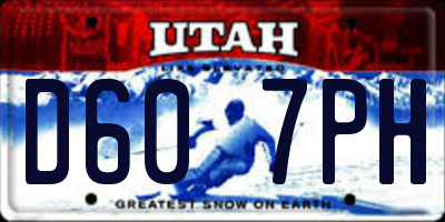 UT license plate D607PH
