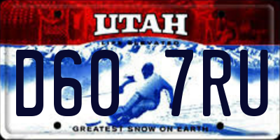 UT license plate D607RU