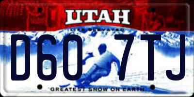 UT license plate D607TJ
