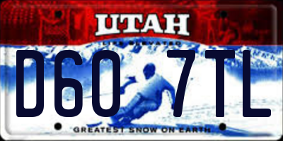 UT license plate D607TL