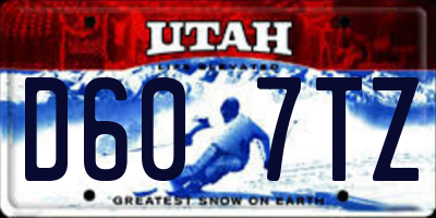 UT license plate D607TZ