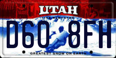UT license plate D608FH