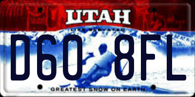 UT license plate D608FL