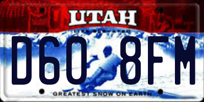 UT license plate D608FM