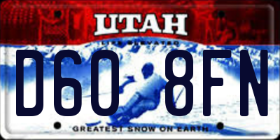UT license plate D608FN