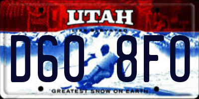 UT license plate D608FO