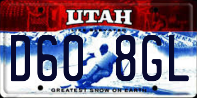 UT license plate D608GL