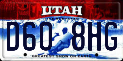 UT license plate D608HG