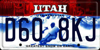 UT license plate D608KJ