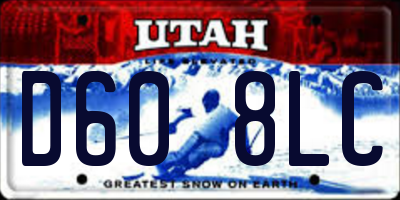 UT license plate D608LC