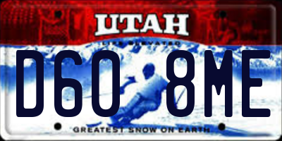 UT license plate D608ME