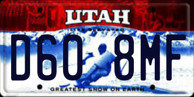 UT license plate D608MF