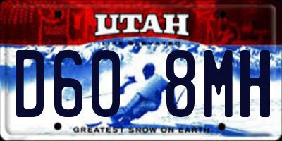 UT license plate D608MH