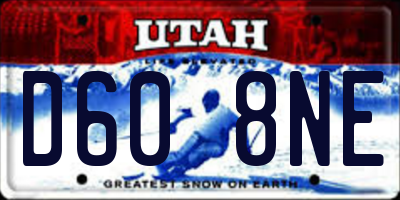 UT license plate D608NE