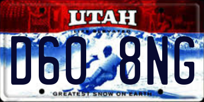 UT license plate D608NG