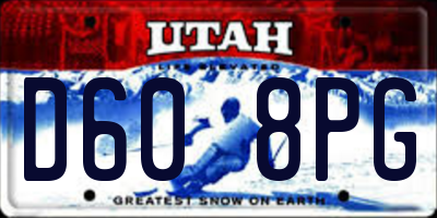 UT license plate D608PG