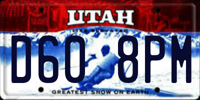 UT license plate D608PM