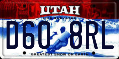 UT license plate D608RL