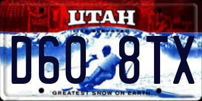 UT license plate D608TX