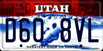 UT license plate D608VL