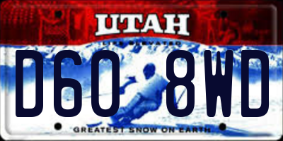 UT license plate D608WD