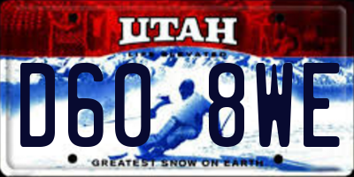 UT license plate D608WE