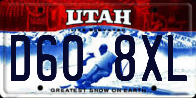 UT license plate D608XL
