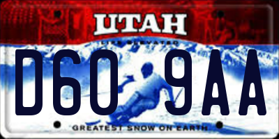 UT license plate D609AA